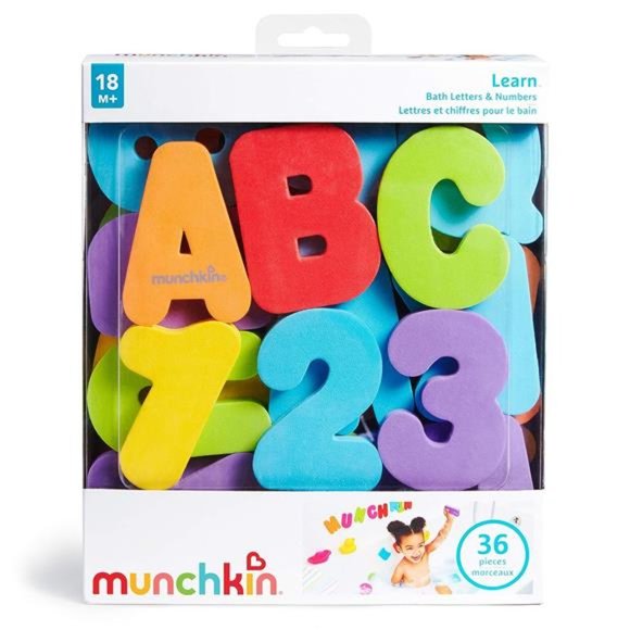 NEW Munchkin® Learn™ Bath Letters and Numbers 36pc Toddler Bath Toy - Picture 8 of 8